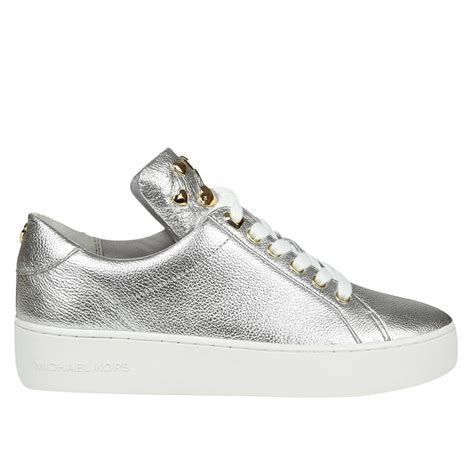 michael kors wit sneaker|michael kors silver sneakers.